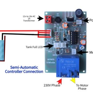 Semi Automatic Water Level Controller Connection Details | KJMIndia.in