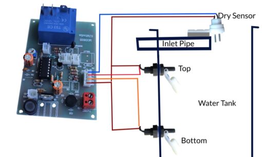 Fully Automatic Water Level Controller Circuit Board With Dry Run Protection For Monoblock Pumps - Image 3