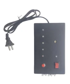 Water level indicator with full and low tank alarm front